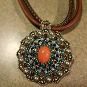 Faith Co. Aithentic stone and crystal necklace